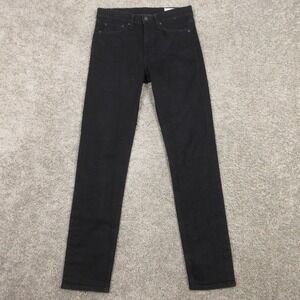 Rag & Bone Jeans Mens 28x32 Black Solid Fit 2 Slim Straight Zip Fly Denim Pants